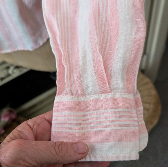 Frank & Eileen l Eileen Striped Linen Long Sleeve Top - Picture 5 of 10